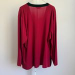 Misook Cardigan Sweater size XL Knit Pockets Long Sleeve Career Casual Red Photo 5