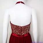 Altar'd State NEW  red sequin maxi formal‎ dress, size S Photo 5