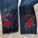 Driftwood  Jackie Rose Floral Embroidered Distressed Mid-Rise Skinny Jean Size 30 Photo 9