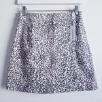 Olivaceous Leppard Lined Mini Skirt New With Tags Photo 0