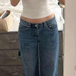 Edikted  dark wash blue jeans Photo 0