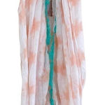 Francescas Collections NWT unity scarf white orange teal fringe Photo 0