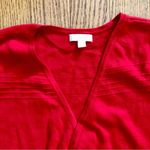 Charter Club Cardigan Red Cherry Open Front Long Sleeve Sweater Women’s Size XXL Photo 3