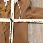 Cinq à Sept Cinq a Sept Khloe Hooded Blazer Womens 2 Tan Camel Jacket Knit Sleeve Hoodie Photo 4