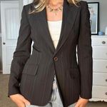 Anne Klein Gorgeous black with brown / red hues pinstripe blazer Photo 4