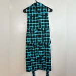 Rachel Roy Teal Blue Printed Robe Wrap Sleeveless Sheath Dress Size 8 Photo 7