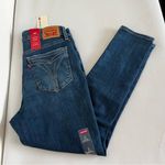 Levi's High Rise Blue Denim Ankle Skinny Jeans 721 Size 31 Distressed Stretch Photo 0