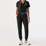 FIGS Zamora Jogger Scrub Pants in Black size XSP Photo 8