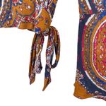 Free People  Paisley Wrap Fiona Surplice Top Boho Photo 9