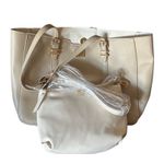 Steve Madden Tote Set Bag Sesame Solid Beige Faux Leather Shoulder NWT Photo 5