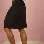 BCBGMAXAZRIA Black Satin Waistband Wool High Rise Pleated Skirt Size 4 Photo 3