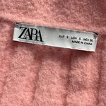 ZARA new tied knit cardigan wrap sweater stretchy lapel pink size small Photo 2