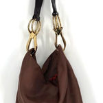 JPK Paris 75 Nylon Hobo‎ Bag Brown Brown Photo 0