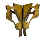 Taos Sheila Yellow Leather Wedge Sandals Women's 8.5 EU 39 Comfort Portugal Photo 5