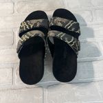 Vionic Sandals Women 8 Black Randi II Boa Snake Print Double Strap Slide Comfort Photo 3