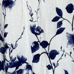 Chico's Sweater Womens Medium White Blue Floral Zip Up Cardigan Office Casual Photo 6