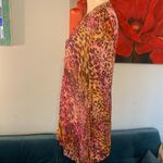 Lafayette 148  Career Silk Button Down Blouse Size 6 Cheetah Top Photo 2