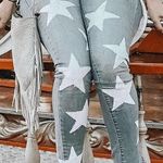 Hand Painted Star Jeans Size 10 Photo 0