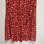 Madewell  Ruffle Wrap Midi Skirt Orange Floral Long Modest Size 4 AO371 Photo 10