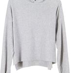 Aerie Gray Velour Ribbed Hoodie Sweater Sweatshirt Women's Small Photo 0