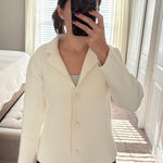 Amanda & Chelsea Cream Knit Suit Jacket  Photo 0