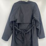 Y2K MESPO Packable Trench Womens Coat Sz L Rain Jacket Clean Girl 90s Minimalist Black Size L Photo 8
