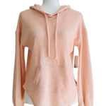 SO  Hoodie Sweater Peach Kangaroo Pocket Pullover Lightweight Too Small NEW Photo 0