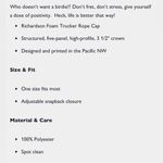 Richardson Birdie Vibes‎ Gray White Foam Trucker Adjustable Hat Photo 2