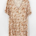 Noisy May  Animal Print Button Up Tiered Shift Dress Women's Size Large Photo 0