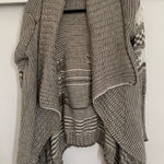 Debut - -  Cardigan Sweater Tan White  Womens‎ Size S/M Cozy spring western boho Photo 0