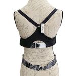 Adore Me   Womens Sports Bra Size XL Black Marble High Support Back Straps Active Photo 1