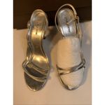 CLUB ZONE SZ 9M SILVER‎ BLING SLINGBACK WOMEN Gemstone Dress Pump Silver Photo 2