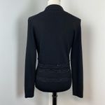 Vertigo  Paris Black Lace & Sequin Button Front Knit Cardigan Sweater Small Photo 5