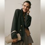 Anthropologie Bishop + Young Parker Black Blazer Gold Buttons Academia Size XXS Photo 10