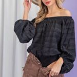 No Excuses ee:some NWT Teal Surpluses Sleeve Off Shoulder Bodysuit sz L Photo 7