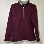 Kuhl  Jacket Women's Small Maroon Alfpaca Sherpa Trim Blue‎ Wasatch Logo 4210 Photo 0