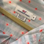 Vineyard Vines  Size 8 Striped Neon Polka Dot Cotton Long Sleeve Popover Top Photo 8