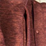 Lands' End Women's XL Red Sweater Fleece Lined Snap Overlay Full Zip Closure Photo 4