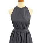 English Factory Black Halter Maxi Dress Cross Open Back Tiered Skirt Size S Photo 2