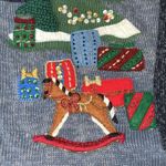 Tiara International VTG  Christmas Sweater XL Full Zip Beaded Embroidered‎ Santa Photo 6