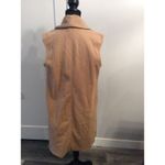 Joie Longline Sleeveless Vest Camel Tan Coat Open Front Medium M duster Photo 3
