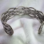 Lucky Brand Silver Tone Modern Metallics Twisted Open Cuff Bracelet Photo 5