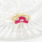Pink Mushroom Ring Gold Photo 1