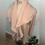 Haven Well Within Soft Pink Wool Blend Drape Open Front Cardigan/Wrap Size M Photo 4
