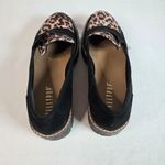 Jellypop "paris" women's slipon platform loafers size 8M black with animal print Photo 2