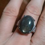 Madagascar Fire Labradorite Stainless Steel Ring (Size 8) Photo 1