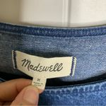 Madewell  blue denim fray hem shift dress size medium preppy casual summer spring Photo 3