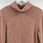 J. Jill Draped Funnel Neck Sweater Dusty Rose Pink Cotton Wool Blend Size Medium Photo 5