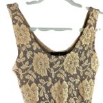 ABS Allen Schwartz Vintage  Floral Embroidered Mesh Bodysuit Small Made in USA Photo 2