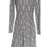 Stella McCartney  Wool Blend Asymmetric Houndstooth‎ Dress Sz 42 Long Sleeve Photo 0